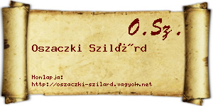 Oszaczki Szilárd névjegykártya
